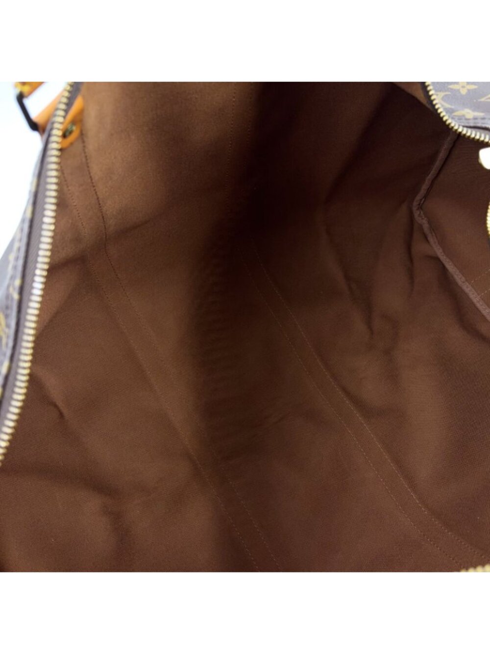 Louis Vuitton Keepall Bandouliere 60 Monogram Leather Brown Boston Bag Gold - Picture 10 of 15